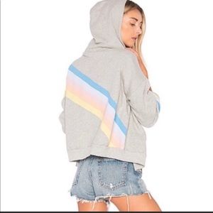 Wildfox rainbow zipper hoodie